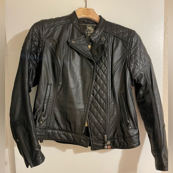 Roland Sands Riot Black Leather Jacket Women Size Large - Picture 5 of 7